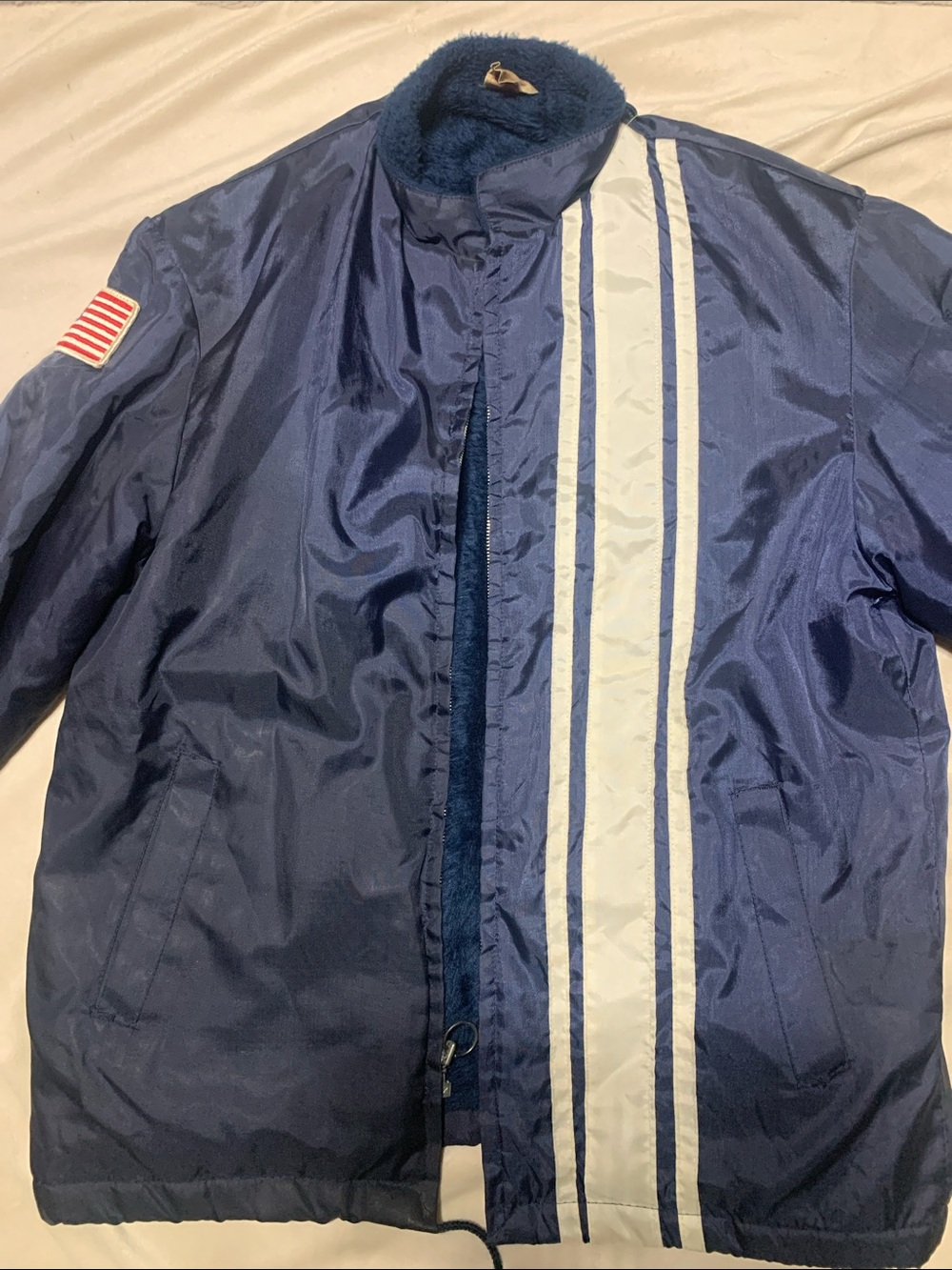 Vintage Swingster Blue Nylon Racing Jacket